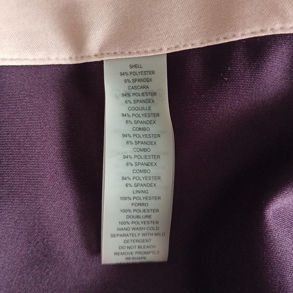 🎁 VINCE CAMUTO wine burgundy dress size 10 - Picture 9 of 14